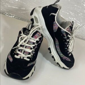 Skechers Women's Black and Multicolor Sneakers